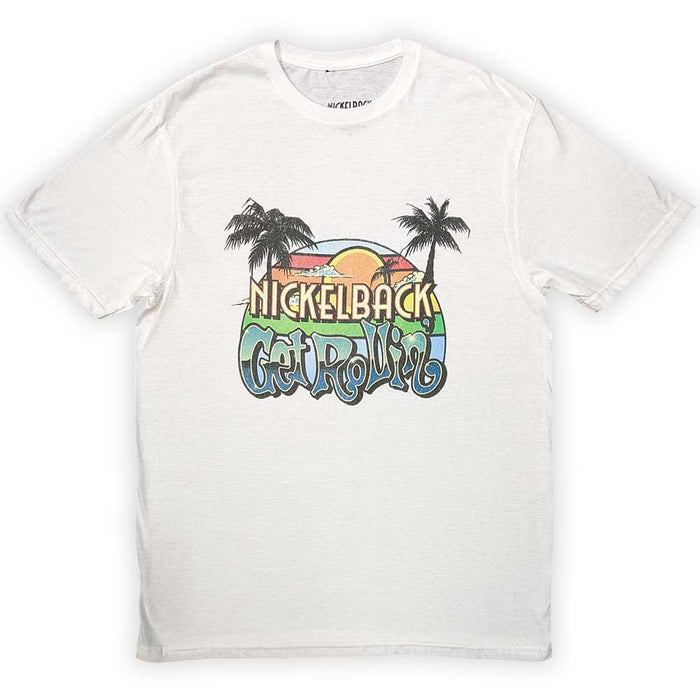 Nickelback Get Rollin' Sunset White XL Unisex T-Shirt