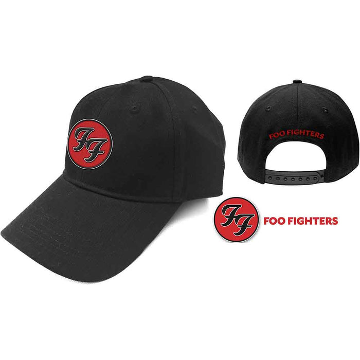 Foo Fighters Red Logo Black Baseball Cap Hat