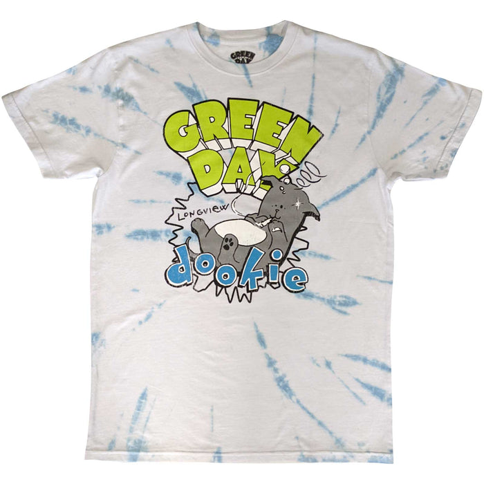 Green Day Dookie Longview White Dip-Dye Wash Small Unisex T-Shirt