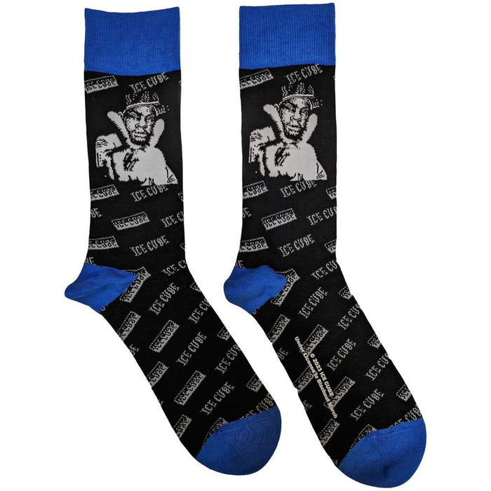 Ice Cube Unisex Ankle Socks: B&W Photo (Uk Size 7 - 11)