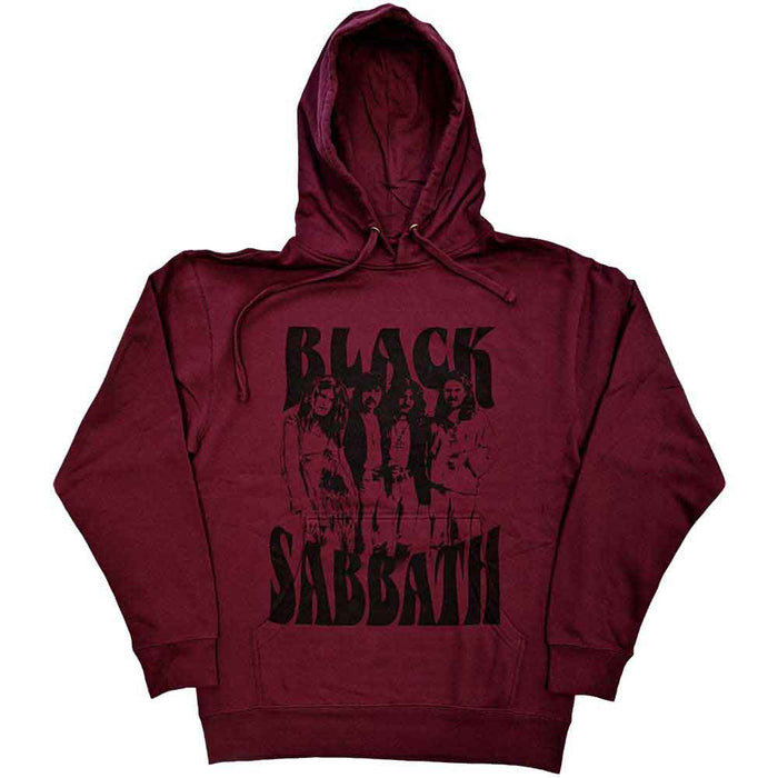 Black Sabbath Band and Logo Maroon X-Large Hoodie