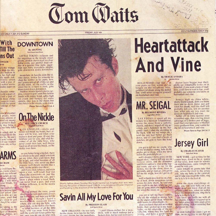 Tom Waits Heartattack & Vine Vinyl LP 2018