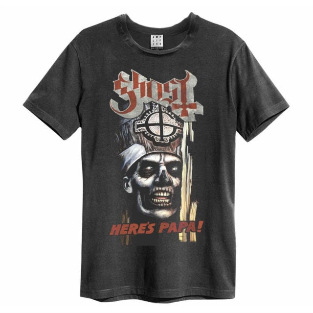 Ghost Here's Papa Charcoal Grey Large T-Shirt