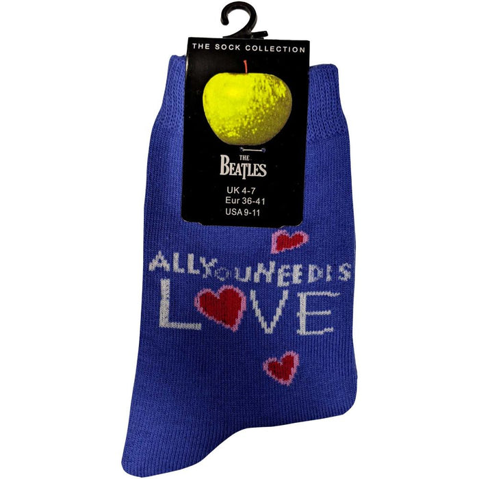 The Beatles Ladies Ankle Socks: All You Need Is Love (Uk Size 4 - 7)