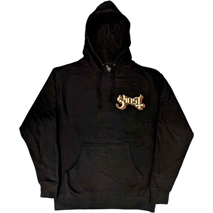 Ghost Logo Black Large Hoodie