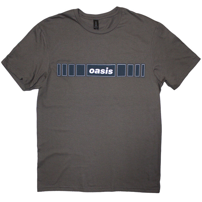 Oasis Horizontal Bars Logo Charcoal Grey Small T-Shirt