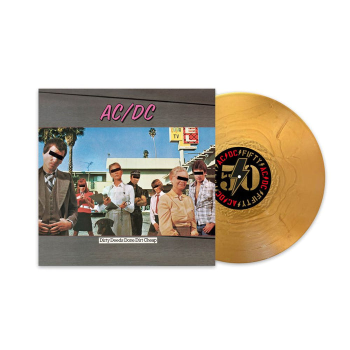 AC/DC Dirty Deeds Vinyl LP Gold Colour 50th Anniversary 2024