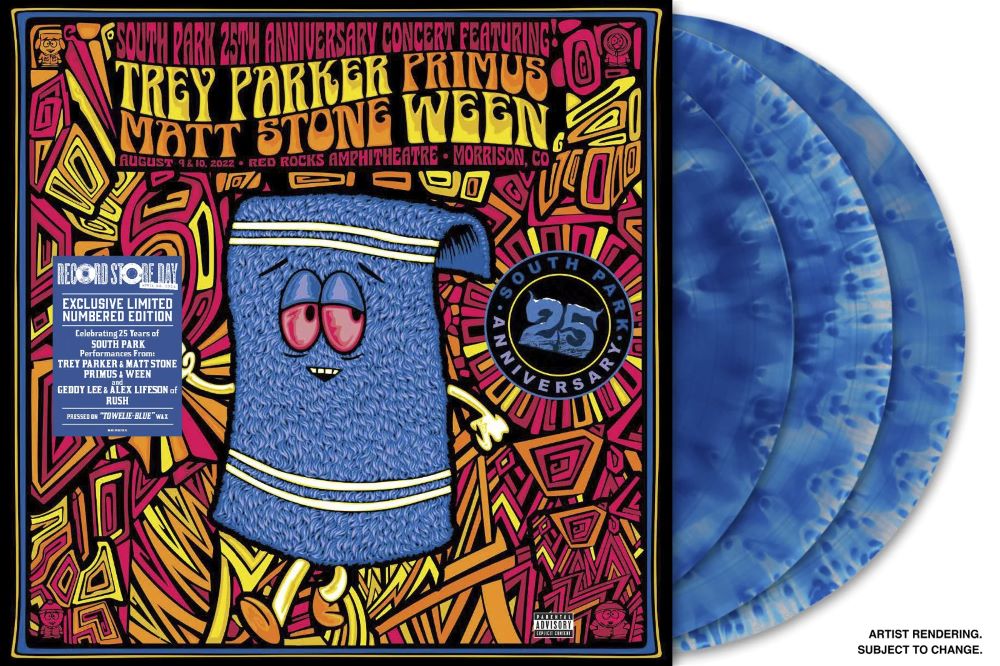 South Park South Park The 25th Anniversary Concert Vinyl LP Towelie Blue Colour RSD 2024