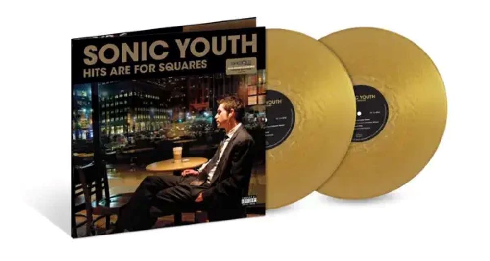 Sonic Youth Hits Are For Squares 1 Vinyl LP Gold Nugget Jacket With Gold Foil Sticker RSD 2024