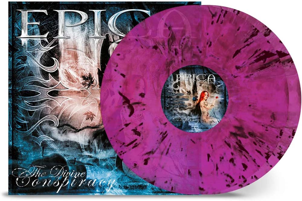 Epica The Divine Conspiracy Vinyl LP Transparent Magenta & Black Marble Colour 2024