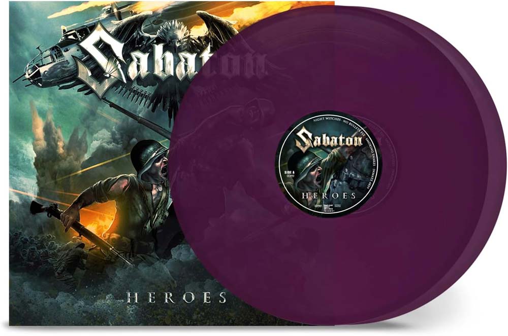 Sabaton Heroes Vinyl LP 10th Anniversary Transparent Violet Colour 2024