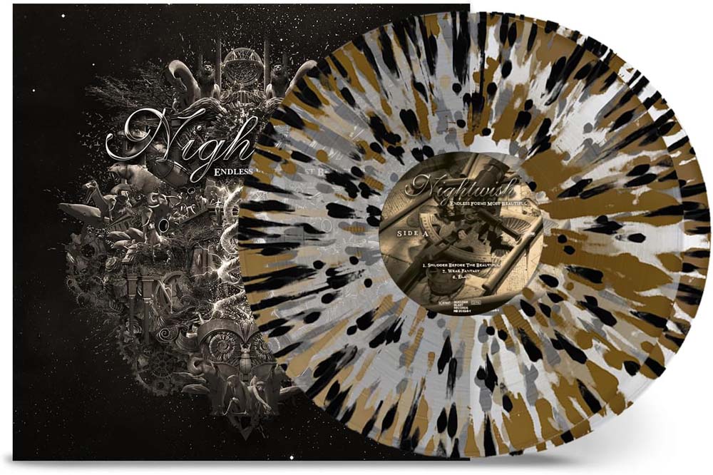 Nightwish Endless Forms Most Beautiful  Vinyl LP Clear Gold Black Splatter Colour Due Out 03/05/24