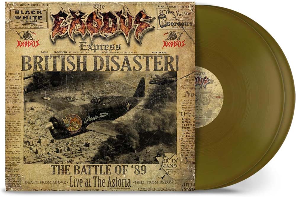 Exodus British Disaster: The Battle Of '89 Live At The Astoria Vinyl LP Gold Colour 2024