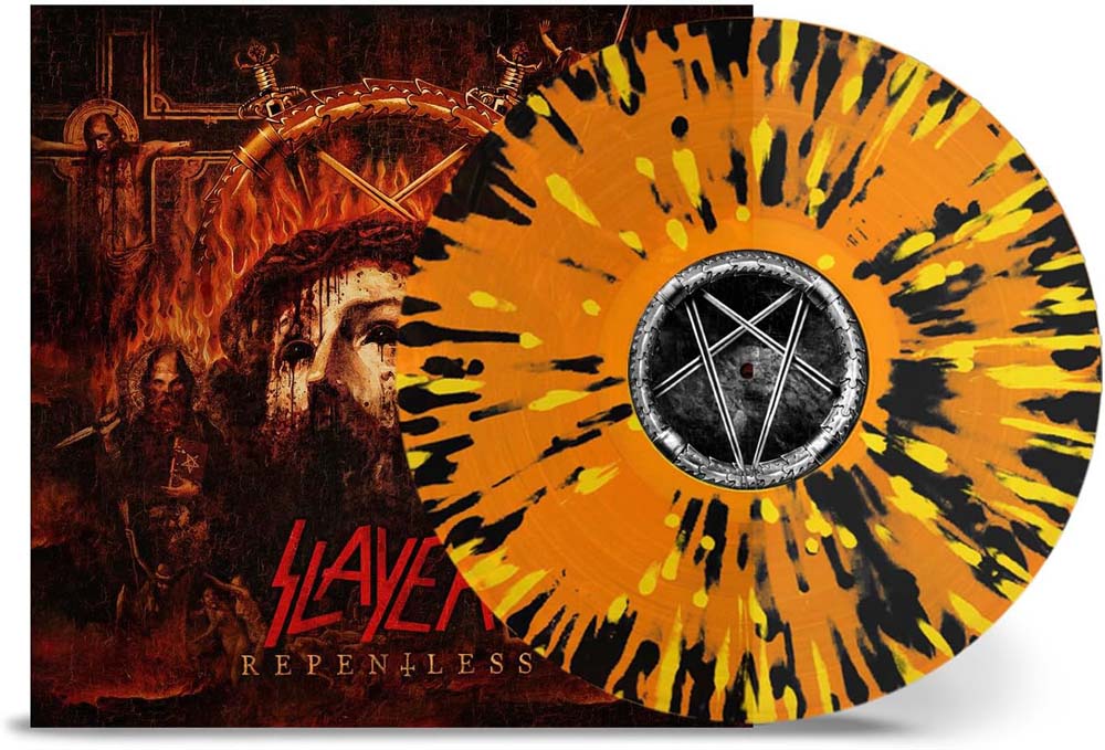 Slayer Repentless Vinyl LP Transparent Orange & Yellow Black Splatter Colour 2024