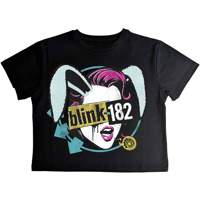 Blink-182 Blind Date Cropped Black Ladies Small T-Shirt