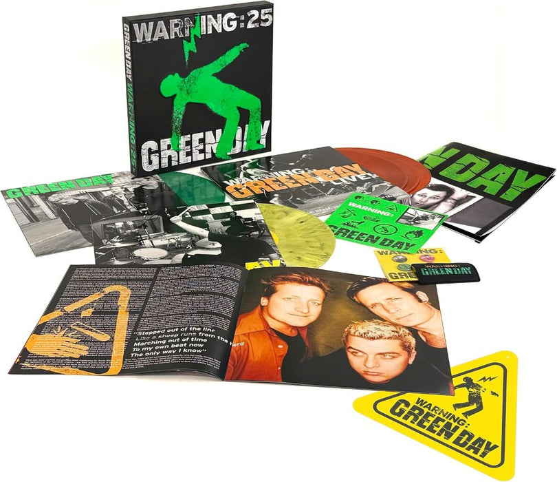 Green Day Warning Vinyl LP BoxSet Green Galaxy, Yellow Marble & Orange Galaxy Colour 2025