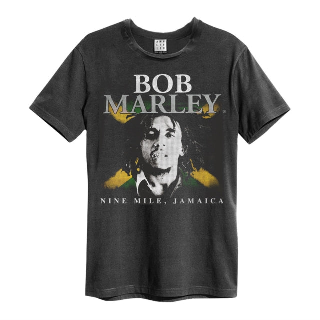 Bob Marley Nine Miles Amplified Charcoal Small Unisex T-Shirt