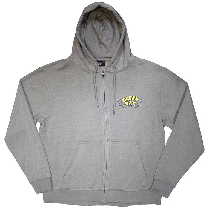 Green Day Longview Doodle Grey Medium Zipped Hoodie