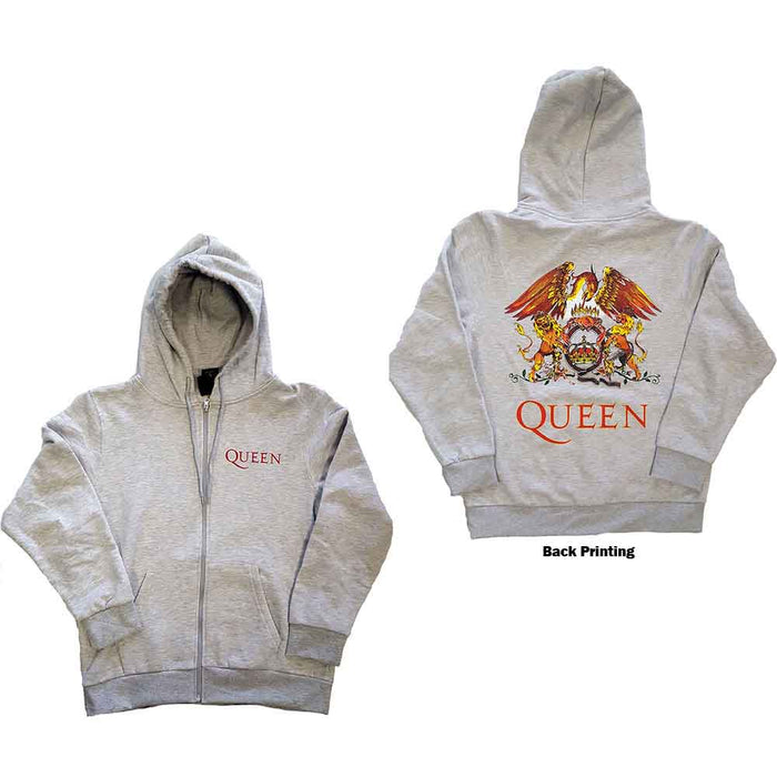 Queen Classic Crest Grey XX-Large Zipped Hoodie