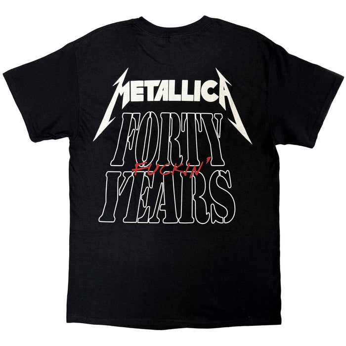 Metallica 40th Anniversary Forty Years Black XX-Large T-Shirt