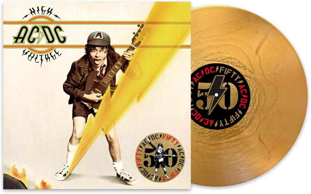 AC/DC High Voltage Vinyl LP Gold Colour 50th Anniversary 2024