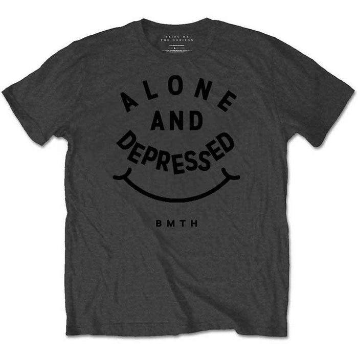 Bring Me The Horizon Alone & Depressed Charcoal Grey Large T-Shirt