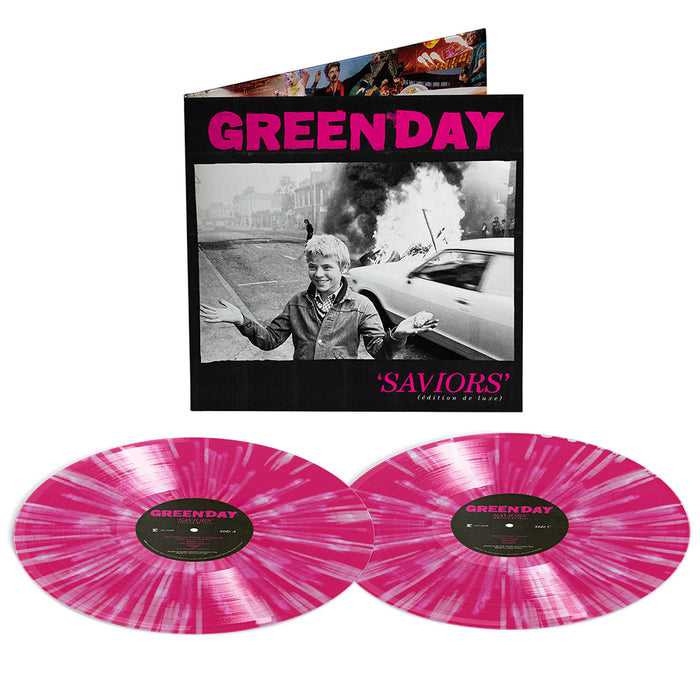 Greenday Saviours (édition de luxe) Vinyl LP Pink & White Colour 2025
