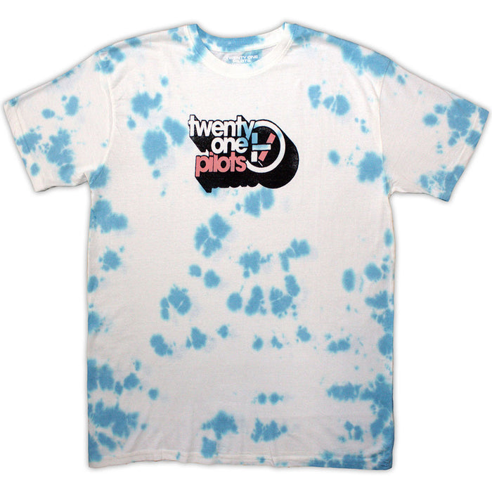 Twenty One Pilots Vintage Block Holiday Wash Light Blue & White X-Large T-Shirt