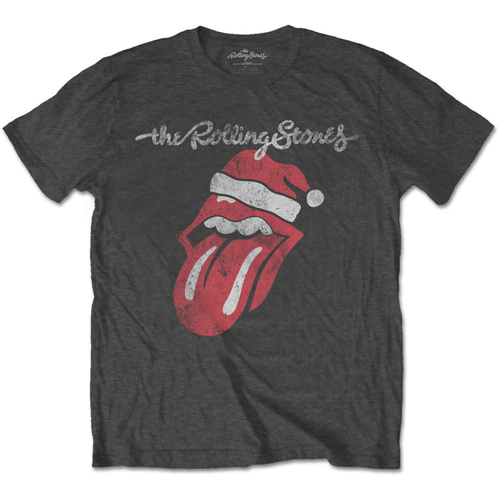 The Rolling Stones Unisex Santa Lick Large Christmas T-Shirt