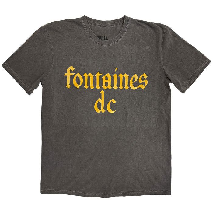 Fontaines D.C. Gothic Logo Charcoal Large T-Shirt