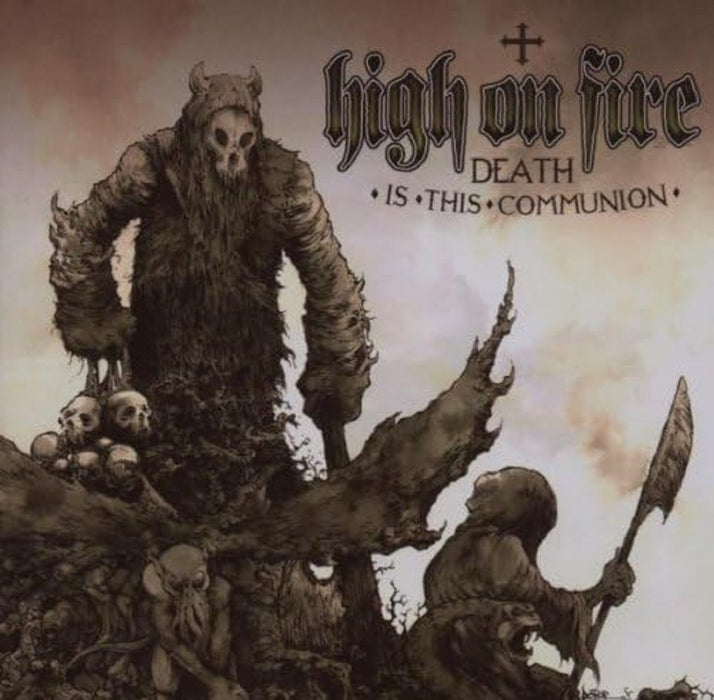 High On Fire Death Is This Communion Vinyl LP Swamp Green and Bone White Galaxy Merge Colour 2023