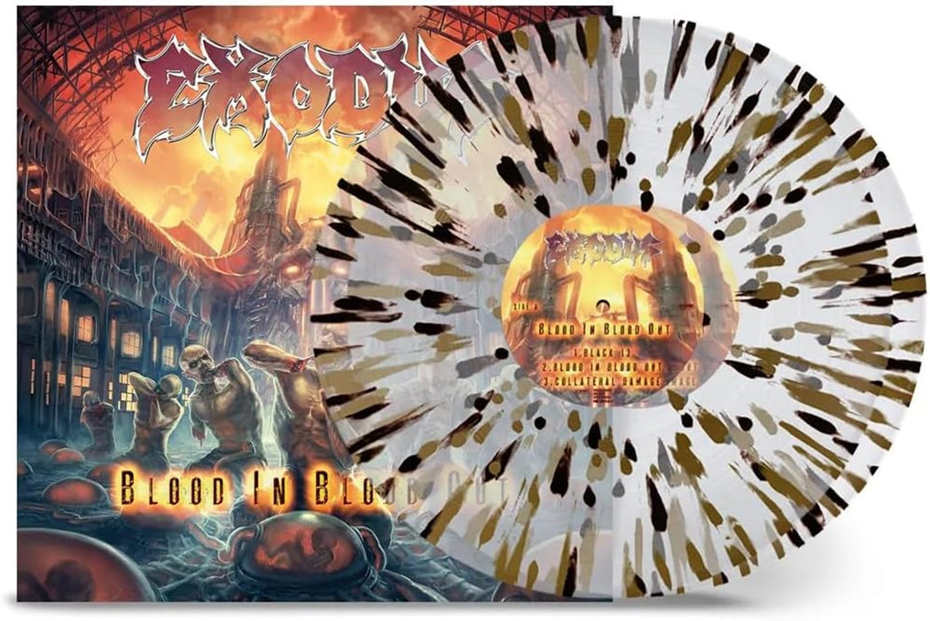 Exodus Blood In Blood Out Vinyl LP Clear, Gold & Black Splatter Colour 2024