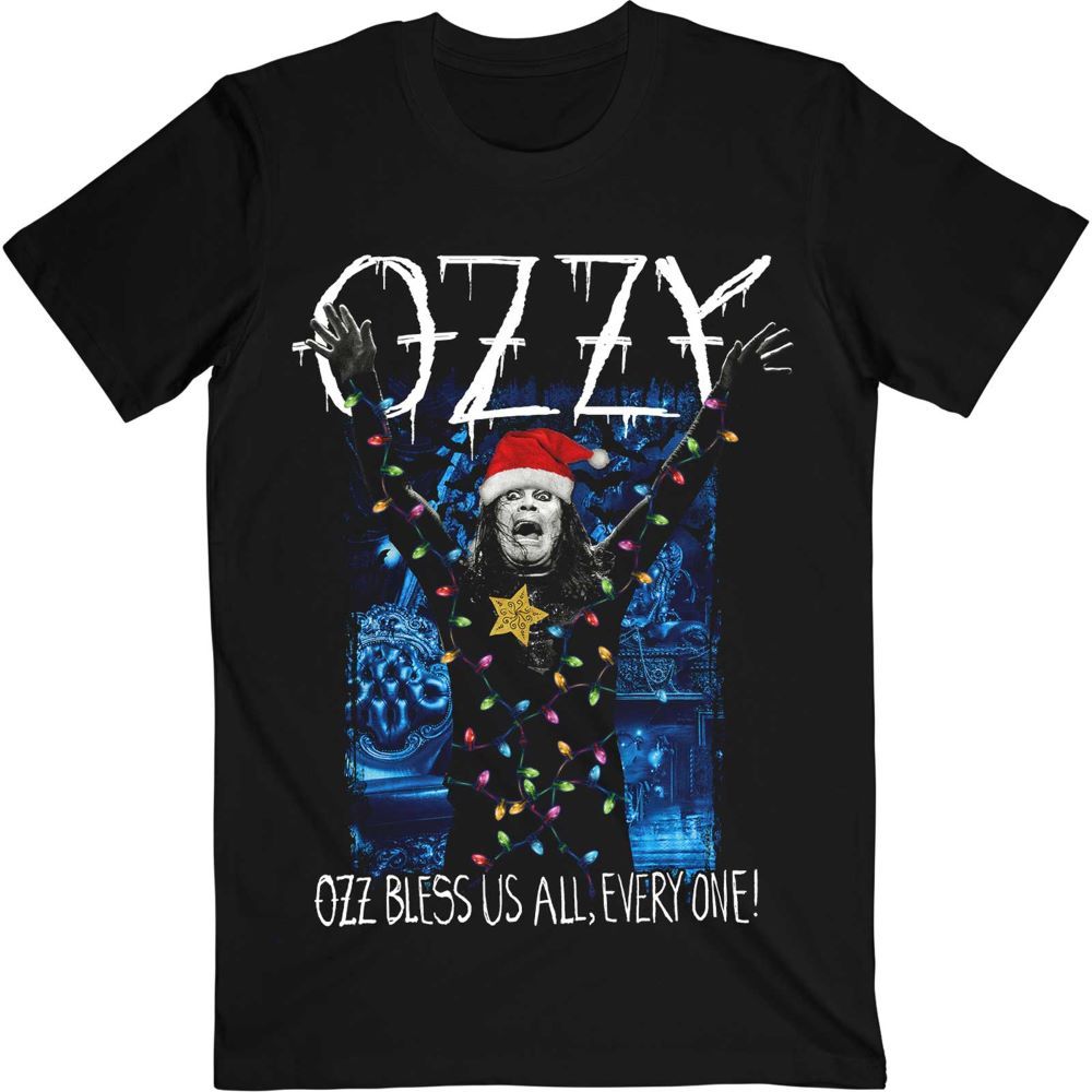 Ozzy Osbourne Unisex T-Shirt: Arms Out Holiday Small Christmas T