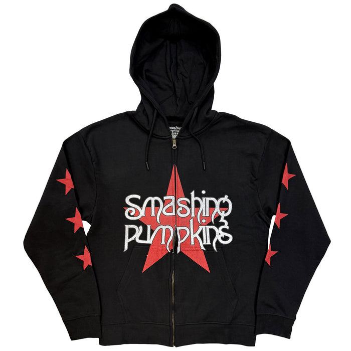 The Smashing Pumpkins Star Logo Black Large Zipped Hoodie