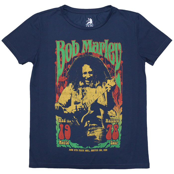 Bob Marley 1978 Denim Blue Ladies Medium T-Shirt