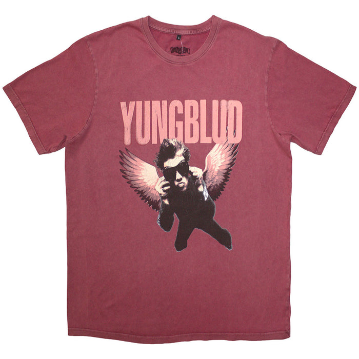 Yungblud Wings Stone Wash Red Small T-Shirt