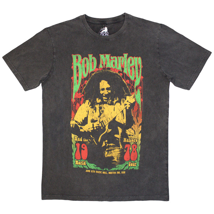 Bob Marley Stone Wash 1978 Charcoal Grey Small T-Shirt