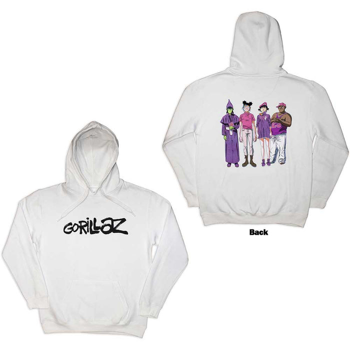 Gorillaz Cracker Island White Large Hoodie