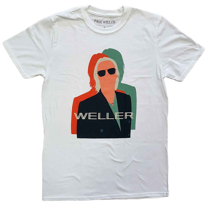 Paul Weller Illustration Offset White Small T-Shirt