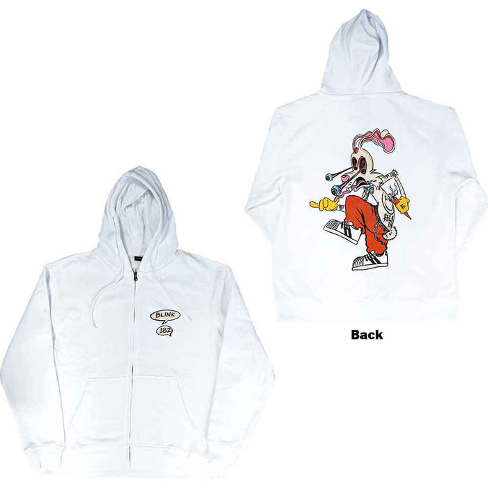 Blink-182 Roger Rabbit White X-Large Zipped Hoodie