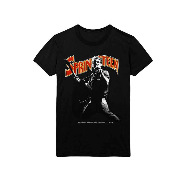 Bruce Springsteen Winterland Ballroom Singing Black Medium T-Shirt