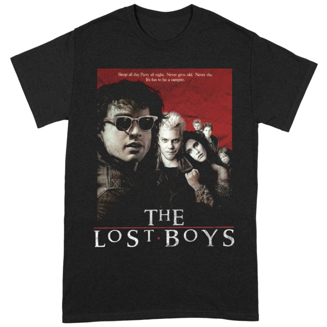 The Lost Boys Distressed Poster Black Small Unisex T-Shirt