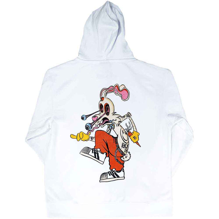 Blink 182 Roger Rabbit White Medium Unisex Hoodie