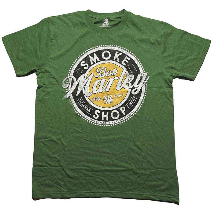 Bob Marley Smoke Shop Green Medium T-Shirt