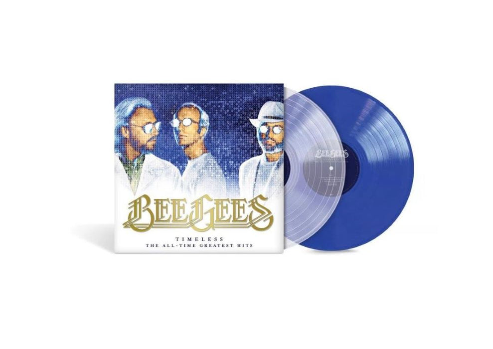 Bee Gees Timeless – The All Time Greatest Hits Vinyl LP Clear & Transparent Blue Colour Due Out 29/11/24