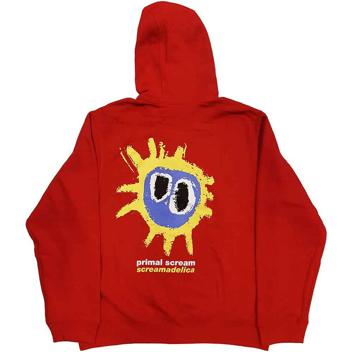 Primal Scream Screamadelica Red Large Zipped Hoodie