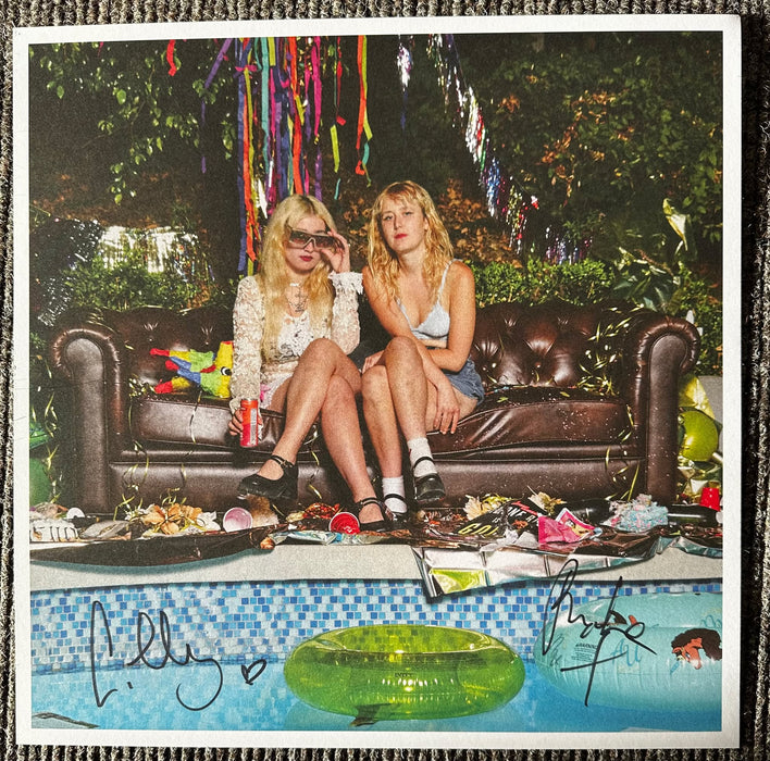 Lambrini Girls Who Let The Dogs Out Vinyl LP Indies 'Gay Smurf Dick' Blue Colour & Signed Print 2025