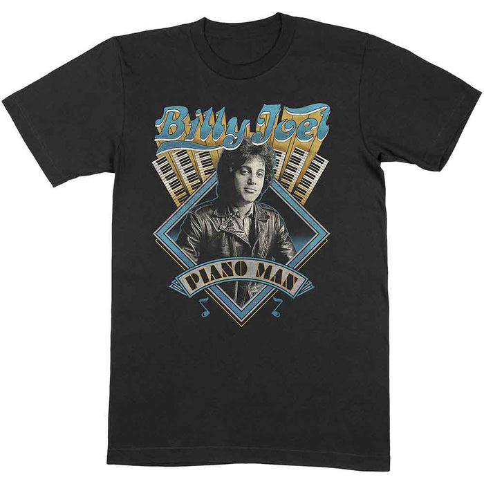 Billy Joel Piano Man Black Large T-Shirt
