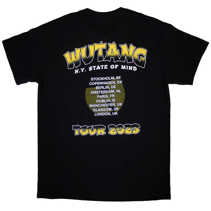 Wu-Tang Clan Tour '23 Slanted Logo State Of Mind Black Small T-Shirt