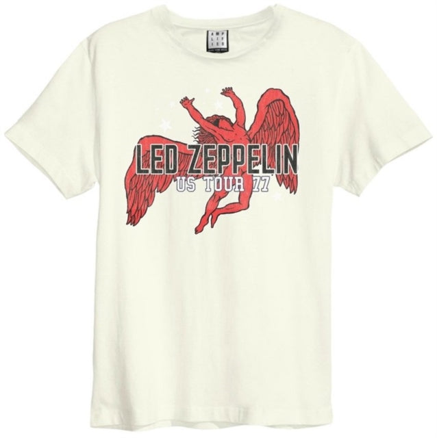 Led Zeppelin Us Tour 77 Icarus Amplified Vintage White XXL Unisex T-Shirt